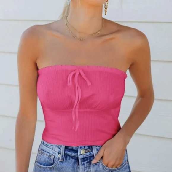 Bright Pink Crop Tops